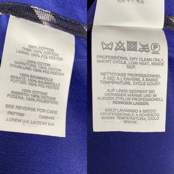 J. Crew Sleeveless Shift Dress in Blue Ikat,  6 - Picture 8 of 8